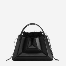 Color Contrast Patchwork Handbag (Option: Black-30x5x20cm)