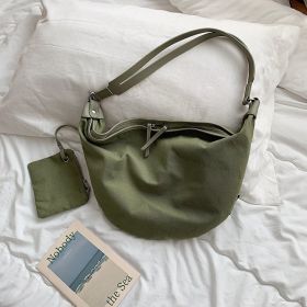 Women's Korean-style Canvas Dumplings Fashion Casual Crossbody (Color: Green)