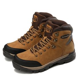 Large Size Winter Men's Shoes High-top Cotton Boots Plus Velvet To Keep Warm (Option: Yellow-44)