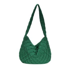 Winter Personalized Bags For Women Crossbody Bag With Rhombus Stitching Design Commuting Casual Shopping Handbags (Color: Green)