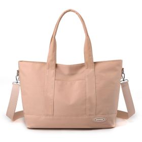 Large Capacity Tote Bag New Shoulder Bag Casual Korean Style Trendy Solid Color Handbags For Women (Color: Pink)
