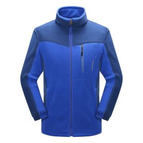 Cross-border Sources Of New Polar Fleece Warm Fleece Couple Cardigan Contrast (Option: Cai Lan Nan-M)