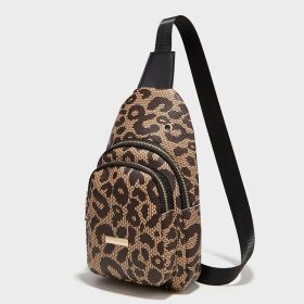 New Fashion Printing Women's Chest Bag (Option: Leopard Brown-16x9x29cm)